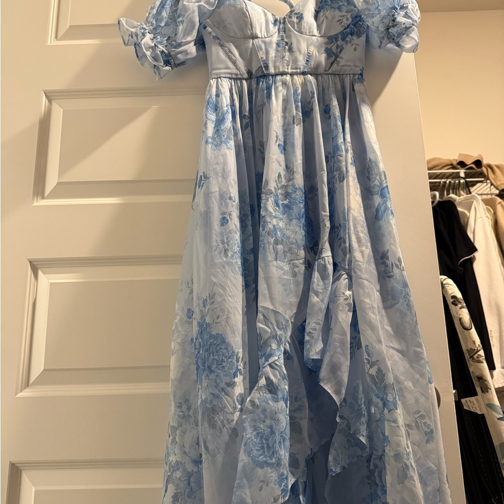 Floral Blue Maxi Dress